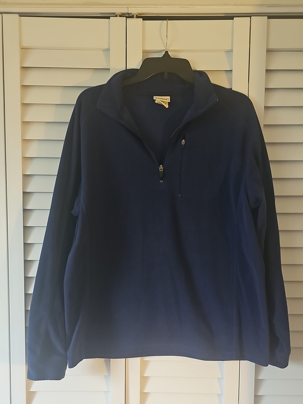 L.L. Bean Men's Zip-Up Fleece Pullover - Navy Blue